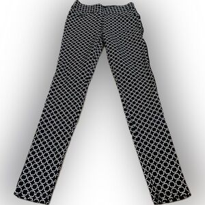 Nygard Slims Black and White Geometric Patterned Pants